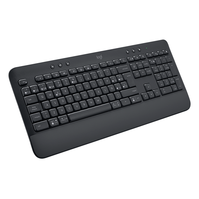 Teclado Logitech Signature K650, Inalámbrico, Bluetooth, Español, Grafito - 920-010910