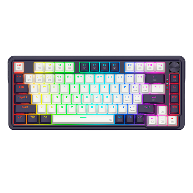 Teclado Mecánico Redragon UCAL Pro K673, 75%, Inalámbrico Tri-modo BT/2.4 GHz/USB-C, RGB – K673WB-RGB-PRO SP