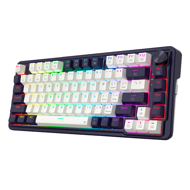 Teclado Mecánico Redragon UCAL Pro K673, 75%, Inalámbrico Tri-modo BT/2.4 GHz/USB-C, RGB – K673WB-RGB-PRO SP