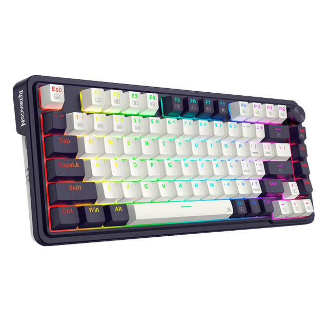 Teclado Mecánico Redragon UCAL Pro K673, 75%, Inalámbrico Tri-modo BT/2.4 GHz/USB-C, RGB – K673WB-RGB-PRO SP