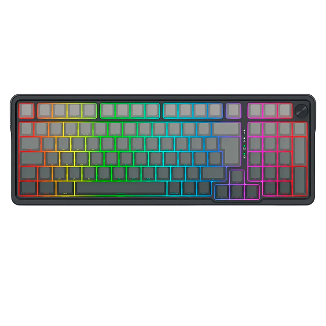 Teclado Mecánico EISA MAX Gray K686RGB-MAX-SP, 96%, inalámbrico (BT/2.4GHz) y alámbrico, switches lineales, gasket, RGB, español – K686RGB-MAX-SP