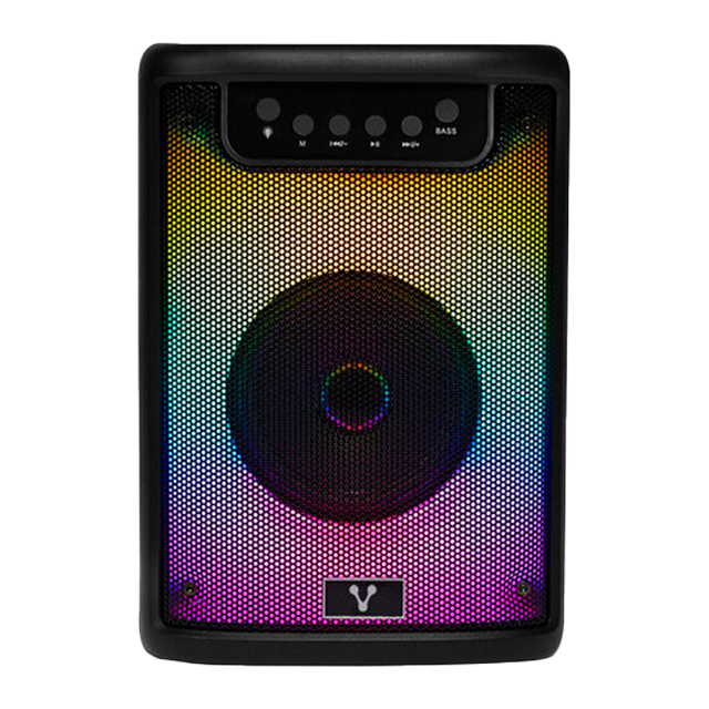 Bocina Vorago KSP-205, 4”, RGB, TWS, Hasta 4 Horas, Bluetooth, USB,  Micro SD, 3.5 mm