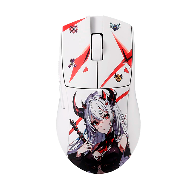 Mouse Gaming K1NG Pro 1K Anime Design, inalámbrico/alámbrico, 26,000 DPI, 1000 Hz, 50 g – M916AK-PRO