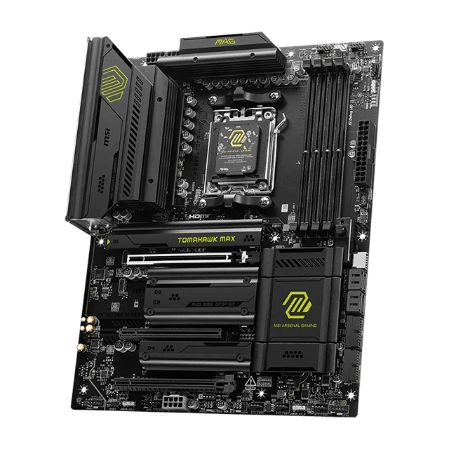 Tarjeta Madre MSI MAG B850 TOMAHAWK MAX WIFI, ATX, AM5, DDR5 hasta 8400+ OC, Wi-Fi 7, 4× M.2, 5G LAN – MAG B850 TOMAHAWK MAX WIFI
