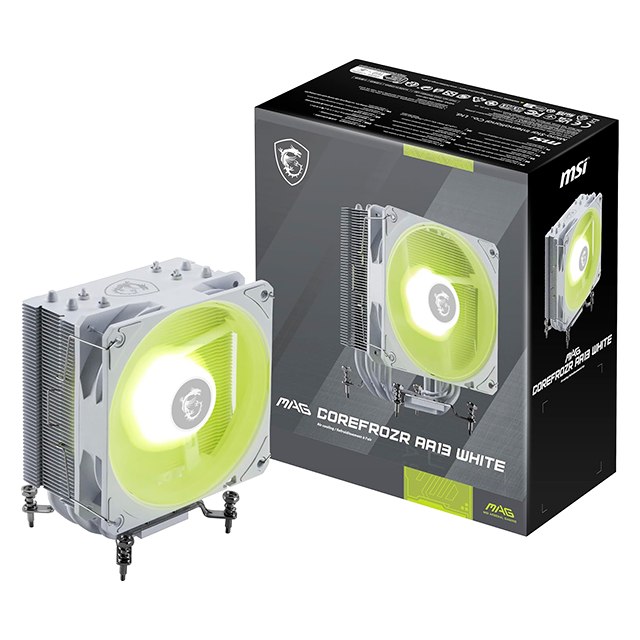 Disipador de Aire para CPU MSI MAG COREFROZR AA13 White, 120 mm ARGB, Intel LGA 1700/1851, AMD AM4/AM5 – MAG COREFROZR AA13 WHITE