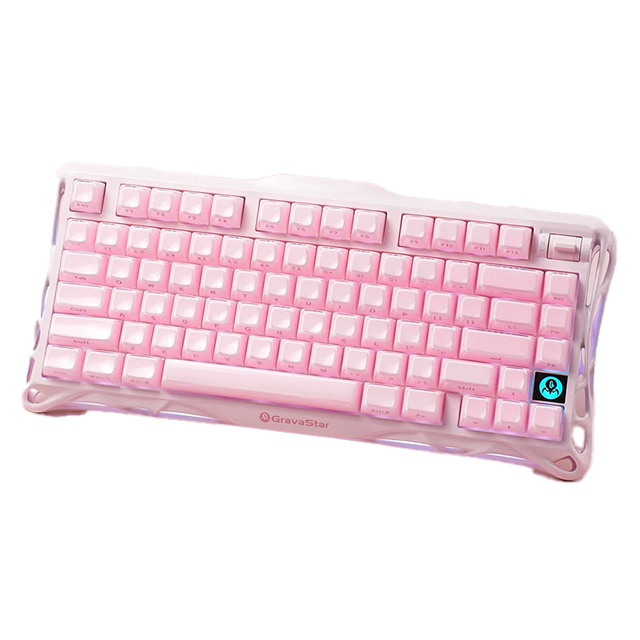 Teclado Mecánico Gamer GravaStar Mercury K1 Special Edition, 75%, inalámbrico, Sakura Pink – GS K1_P_PNK