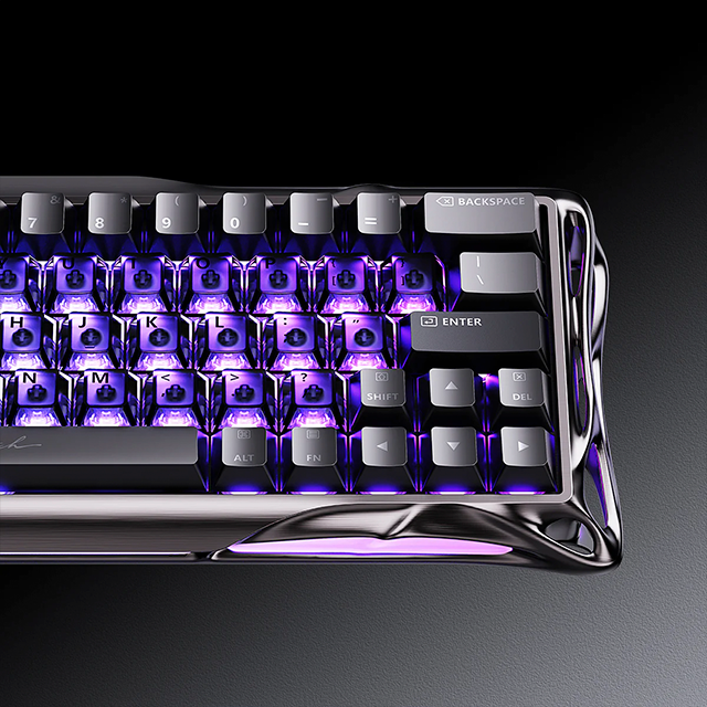 Teclado Gamer GravaStar Mercury V60 Pro Deluxe Edition, 60%, Hall Effect Magnetic Switch, GunMetal – GS V60 PRO_XTAL_BLK