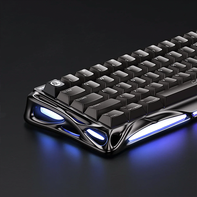 Teclado Gamer GravaStar Mercury V60 Pro Deluxe Edition, 60%, Hall Effect Magnetic Switch, GunMetal – GS V60 PRO_XTAL_BLK