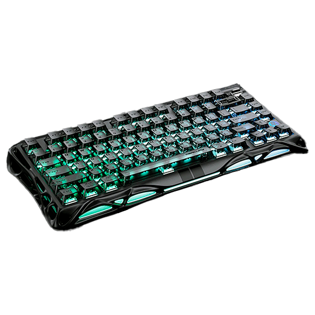 Teclado Gamer GravaStar Mercury V75, 75%, Hall Effect Magnetic Switch, Stealth Black – GS V75_XTAL_BLK