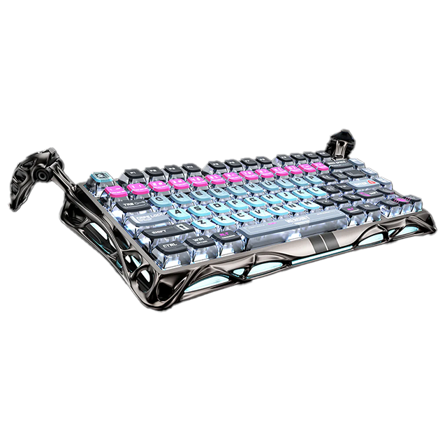 Teclado Gamer GravaStar Mercury V75 Pro, 75%, Hall Effect Magnetic Switch, Cyberpunk – GS V75 PRO_U_RM_EGRY