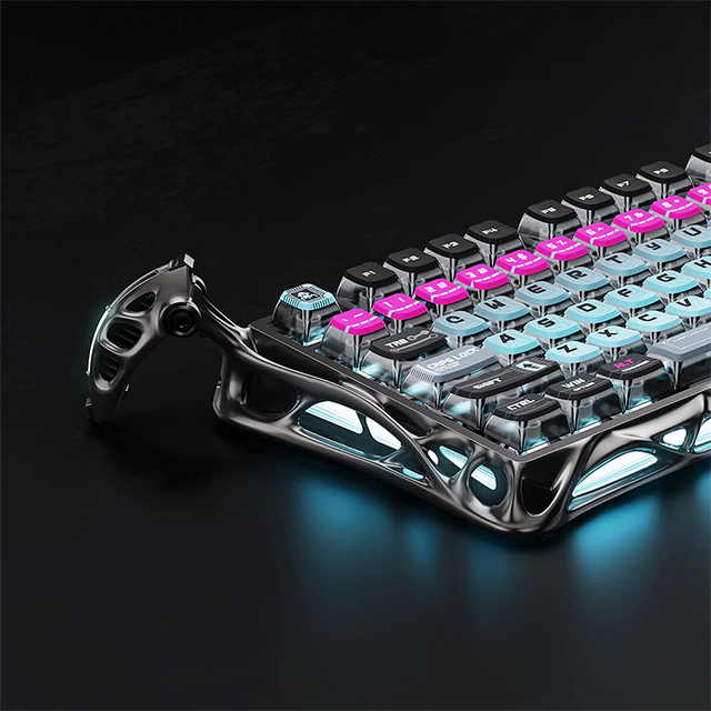 Teclado Gamer GravaStar Mercury V75 Pro, 75%, Hall Effect Magnetic Switch, Cyberpunk – GS V75 PRO_U_RM_EGRY