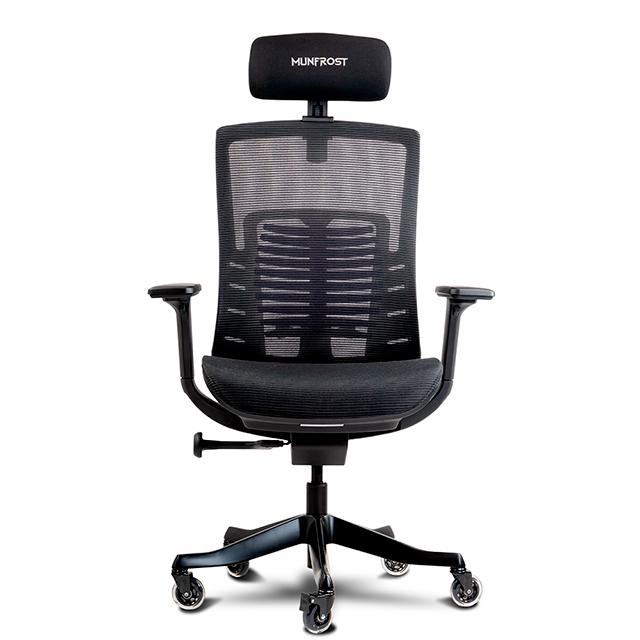 Silla Gamer Munfrost NASH , Negro, Soporte Lumbar, Brazos 3D, Ruedas Tipo Patín, Hasta 180 kg – MFMSIN1B