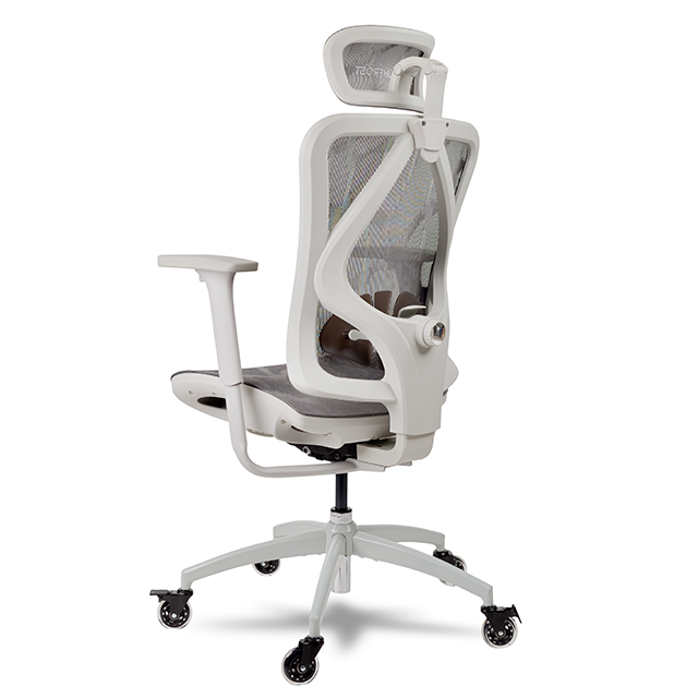 Silla Gamer Munfrost NEXUS, Gris con Blanco, Reclinable, Soporte Lumbar, Ruedas Tipo Patín, Pistón Clase 4, Hasta 180 kg – MFMSIN2W