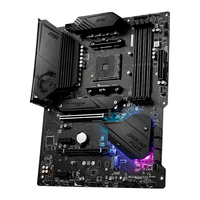 Tarjeta Madre MSI MPG B550 Gaming Plus, ATX, Socket AM4, DDR4 hasta 4400+ MHz (OC), PCIe 4.0, 2x M.2, 6x SATA, RGB Mystic Light
