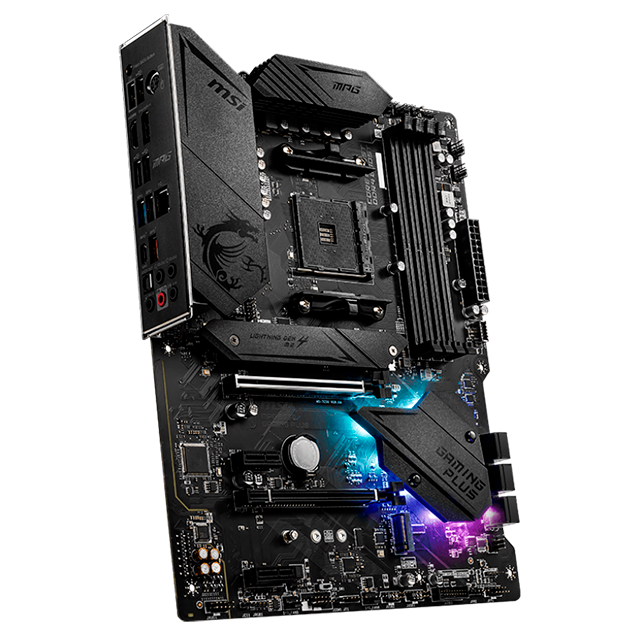 Tarjeta Madre MSI MPG B550 Gaming Plus, ATX, Socket AM4, DDR4 hasta 4400+ MHz (OC), PCIe 4.0, 2x M.2, 6x SATA, RGB Mystic Light