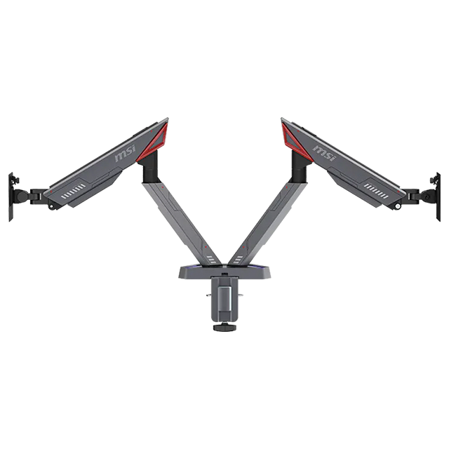 Soporte Doble para Monitor MSI MPG MT161DR, RGB, VESA 75×75/100×100, 17"–38", brazo con resorte – MPG MT161DR