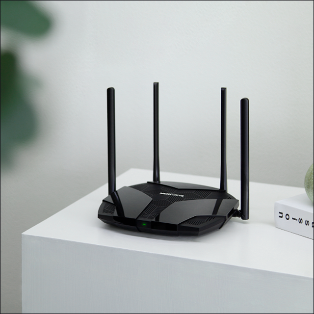 Router Mercusys MR80X Wi-Fi 6 AX3000, Doble Banda, Quad-Core, 4 Antenas, Gigabit - MR80X 