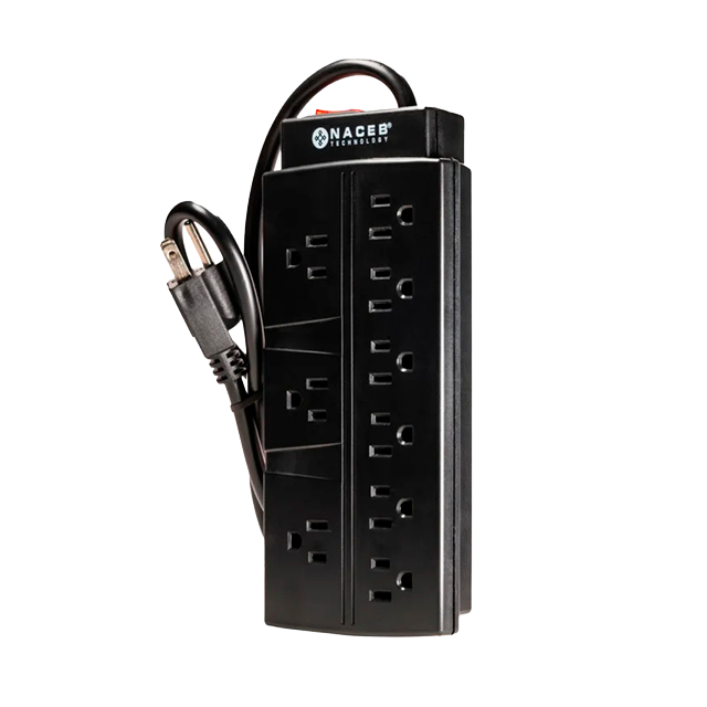 Barra Multicontacto NA-0707, 9 salidas, protección básica, cable integrado – NA-0707