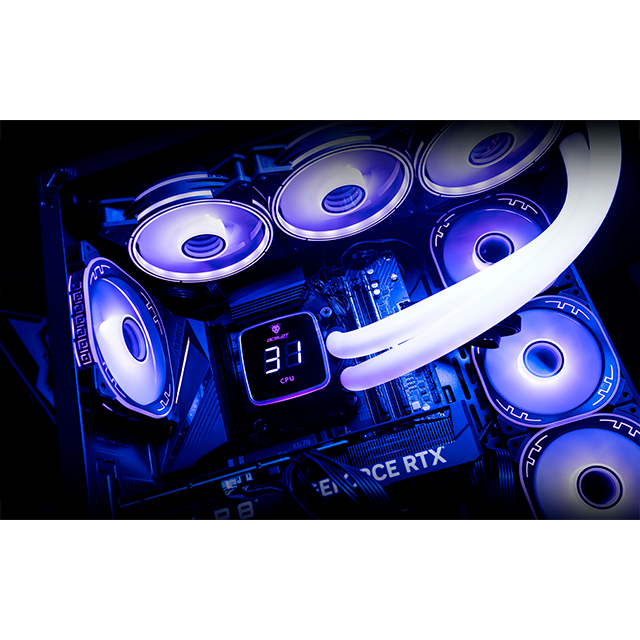 Enfriamiento Líquido Ocelot Gaming OEL360, 360 mm, ARGB, Negro