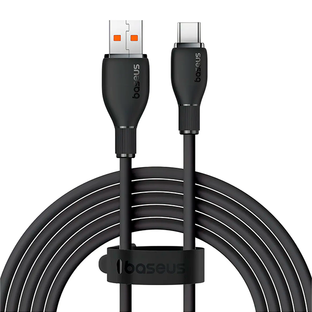 Cable de Carga Baseus USB-A a USB-C, 100W, 6A, 2 m, Negro – P10355703111-B2