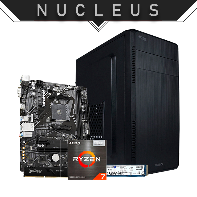 PC Nucleus | Ryzen 7 5700G | 8 GB 3200 MHz | SSD M.2 500 GB | Gráficos integrados