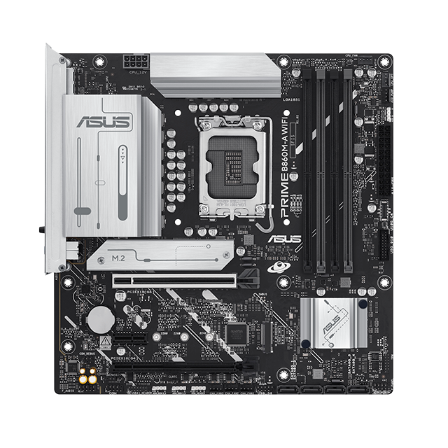 Tarjeta Madre ASUS PRIME B860M-A WIFI-CSM, Micro-ATX, Intel 15th Gen Core Ultra, Socket LGA 1851, DDR5 8666MHz OC, PCIe 5.0, 2x M.2, Wi-Fi 6E, 2.5Gb Ethernet – B860M-A WIFI-CSM