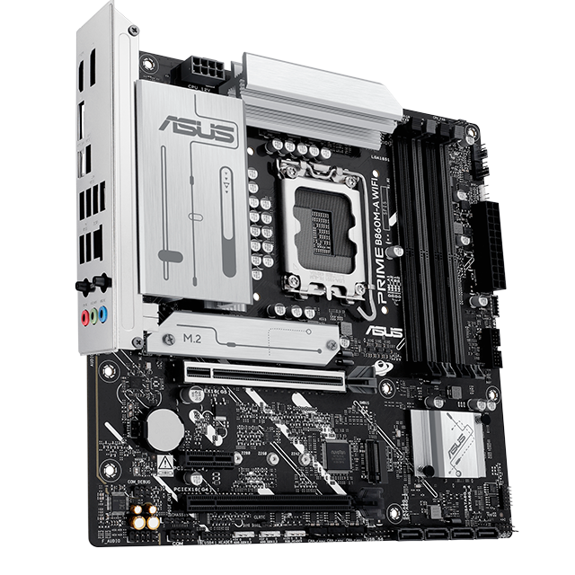 Tarjeta Madre ASUS PRIME B860M-A WIFI-CSM, Micro-ATX, Intel 15th Gen Core Ultra, Socket LGA 1851, DDR5 8666MHz OC, PCIe 5.0, 2x M.2, Wi-Fi 6E, 2.5Gb Ethernet – B860M-A WIFI-CSM