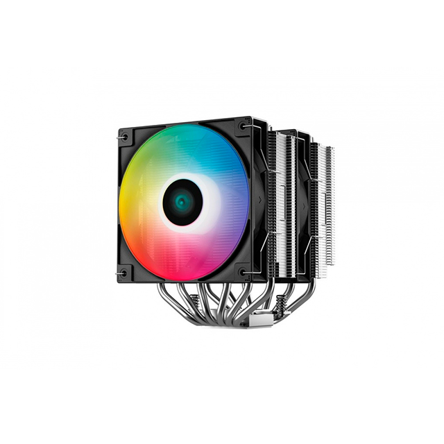 Disipador para CPU DeepCool AG620 Black, Torre Doble de 120 mm, Ventiladores PWM Silenciosos, 6 Heatpipes - R-AG620-BKANMN-G-1