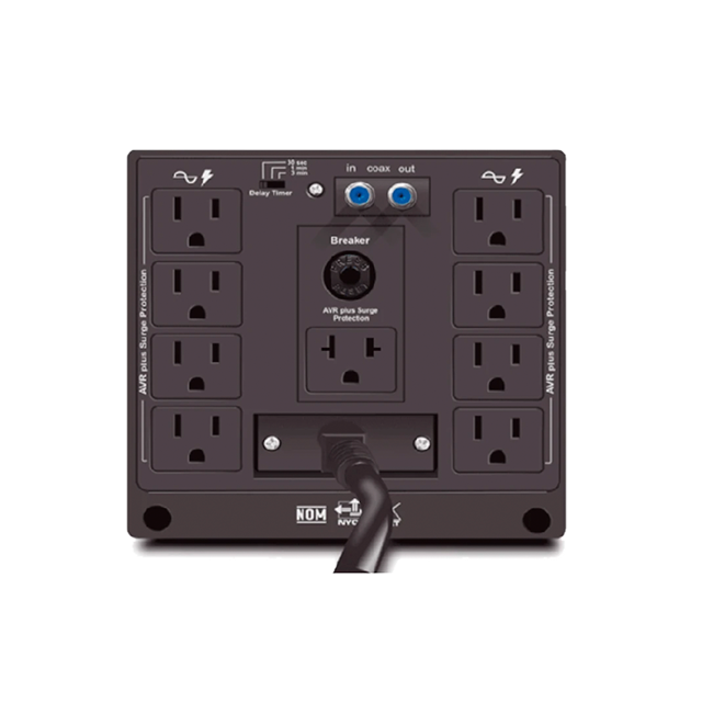 Regulador de Voltaje CDP R-AVR5008, 5000VA / 2500W, AVR, 8 Salidas, 525J, Protección Coaxial – R-AVR5008