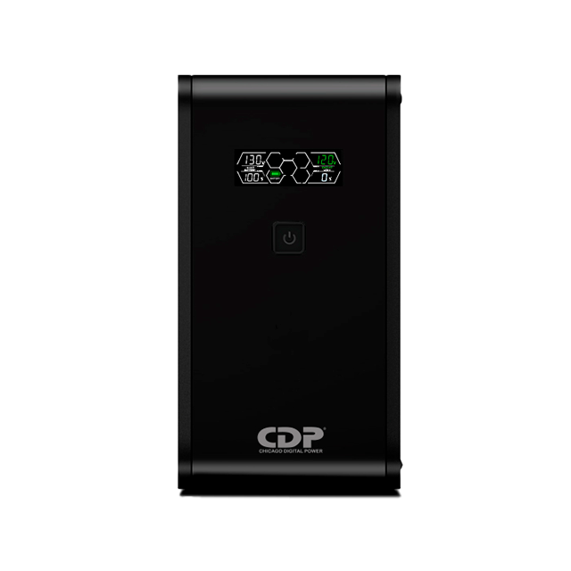No-Break CDP R-SMART1210, 1 200 VA / 720 W, Interactivo AVR con Pantalla LCD, 10 Tomas NEMA 5-15R – R-SMART1210