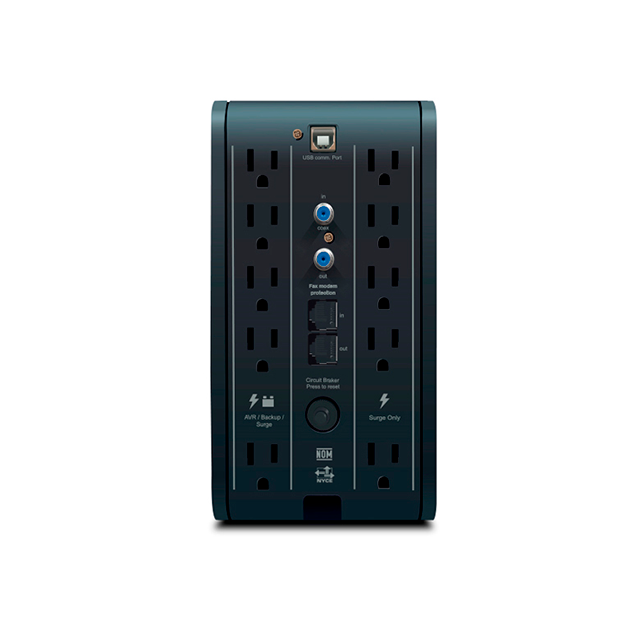 No-Break CDP R-SMART1510, 1500VA / 900W, Interactiva AVR, 10 Salidas, LCD, Protección RJ45, 560 J