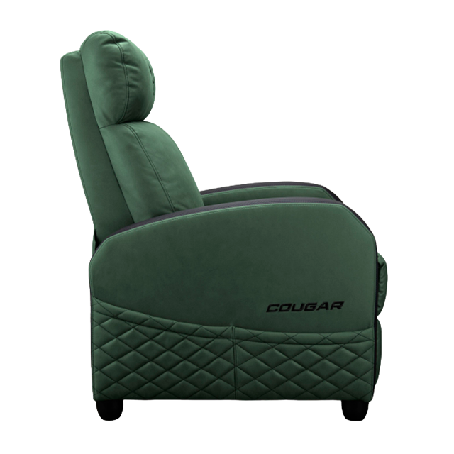 Sofá Gamer COUGAR Ranger Elite Army Green, reclinable, reposapiés plegable, bolsillo lateral, soporta 135 kg – CGR-RAE-GEB