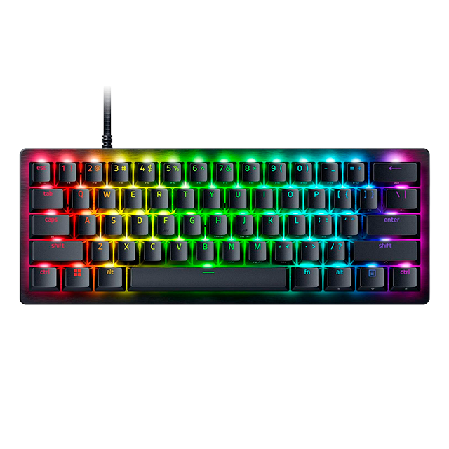 Teclado Gamer Razer Huntsman V3 Pro Mini, 60%, switches ópticos analógicos Gen-2, RGB, inglés, negro – RZ03-04990200-R3U1