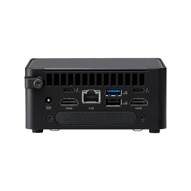 ASUS NUC 14 Pro, Mini PC Barebone, Intel Core Ultra 5 125H, Intel Arc Graphics, Wi-Fi 6E, Bluetooth 5.3, 2.5G LAN, 2×M.2, 1×SATA, VESA, Sin Memoria Ram, Sin Almacenamiento – RNUC14RVHU500001I
