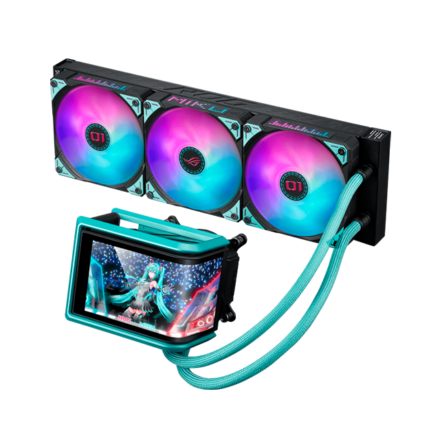 ASUS ROG Hatsune Miku Edition Incluye Tarjeta Madre ASUS ROG STRIX X870E-H, Tarjeta de video ASUS ROG ASTRAL RTX 5080 OC, Enfriamiento Liquido ASUS ROG RYUO IV 360 ARGB ,GABINETE ASUS ROG STRIX HELIOS II GX601S