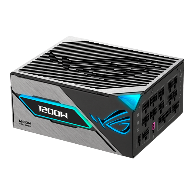 Fuente de Poder ASUS ROG Thor 1200W Platinum III, 1200W, 80 Plus Platinum, ATX 3.1, PCIe 5.1, modular – ROG-THOR-1200P3-GAMING
