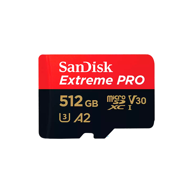Memoria MicroSDXC SanDisk Extreme PRO, 512 GB, UHS-I, Clase 10, U3, V30, A2, hasta 200 MB/s - SDSQXCD-512G-GN6MA