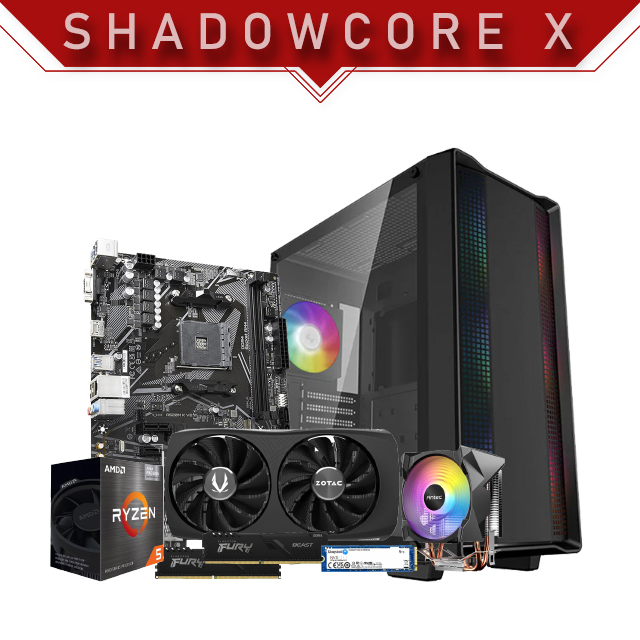 PC Gamer ShadowCore X | AMD Ryzen 5 5600G | Nvidia RTX 4060 8GB | RAM 16GB DDR4 3200Mhz | 1TB M.2 | 4 Ventiladores RGB