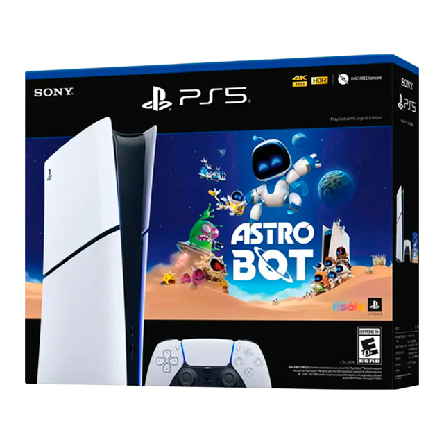 Consola Sony PlayStation 5 Slim Digital Edition, 1TB SSD, 4K 120Hz, HDR, ASTRO BOT Bundle, Blanco - 1000044177