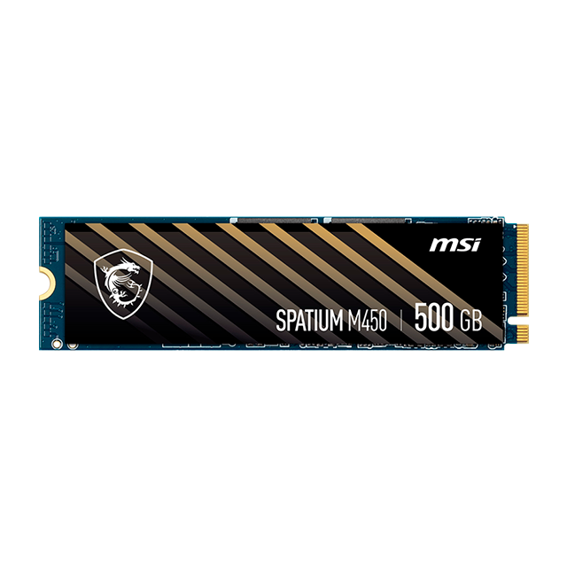 Unidad de Estado Solido SSD MSI Spatium M450, 500GB, NVMe M.2 2280, PCIe 4.0, 3600 MB/s lectura, 2300 MB/s escritura – SPATIUM M450 500GB 