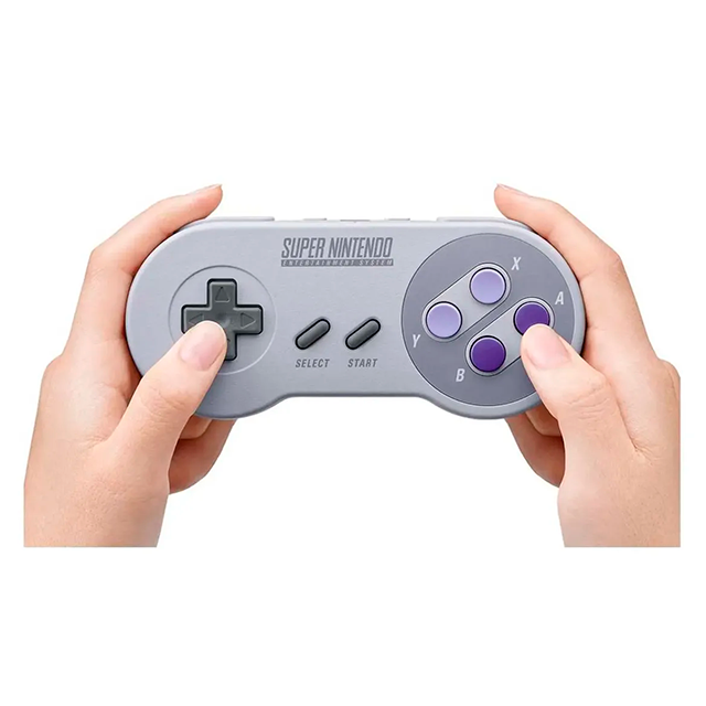 Control Inalámbrico Nintendo Switch Online Super NES, Edición Americana, Diseño Clásico SNES, Recargable, Gris – HAC-042