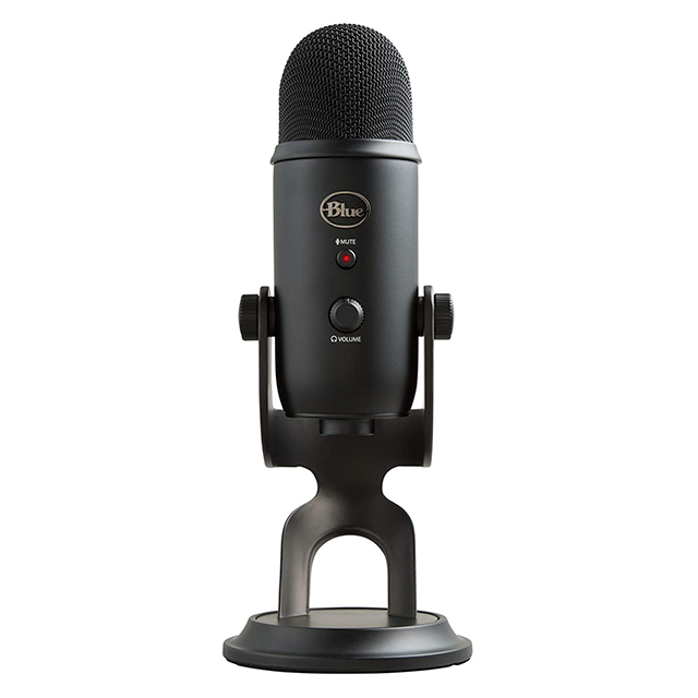 Microfono Blue Yeti Blackout, Plug-And-Play USB, (Logitech) - 988-000100 