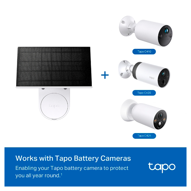 Panel Solar TP-Link Tapo A201, 18 celdas, 2.5W, 5.2V, 1A Isc 