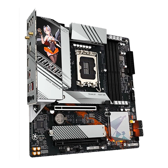 Tarjeta Madre Gigabyte B760M AORUS ELITE AX-P, Micro-ATX, LGA1700, DDR5, 2x M.2 PCIe 4.0, Wi-Fi 6E, 2.5GbE – B760M A ELITE AX-P