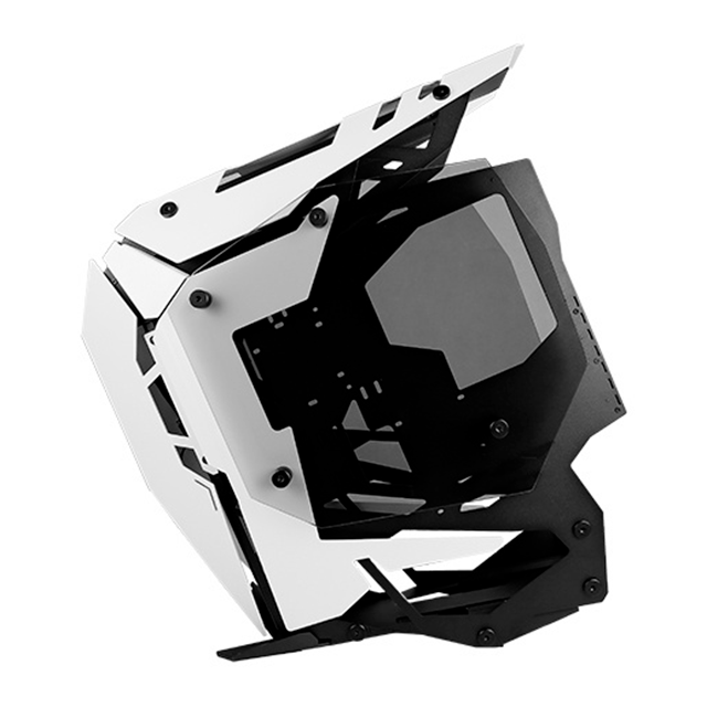 Gabinete Antec TORQUE, Estructura de Aluminio CNC, Paneles Laterales de Vidrio Templado, Color Blanco y Negro - TORQUE-BW