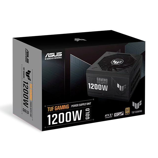 Fuente de Poder ASUS TUF Gaming 1200W, 80 Plus Gold, Full Modular, ATX 3.0, PCIe 5.0 - TUF-GAMING-1200G