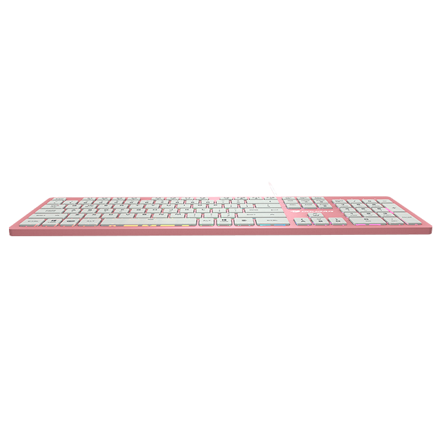 Teclado Gamer COUGAR Vantar AX Pink Edition, Scissor Switch, Chasis de Aluminio CNC, Ultra Slim 15.5 mm, RGB, USB – 37VAPXNMX.0002