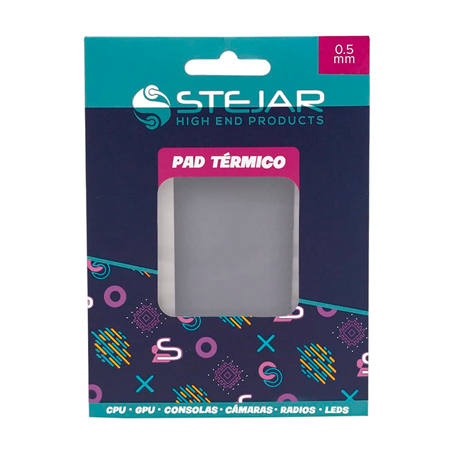 Thermal Pad Stejar WVR-DF-95-45-05, 95 × 45 × 0.5 mm, 12.8 W/mK, alto rendimiento, gris – WVR-DF-95-45-05