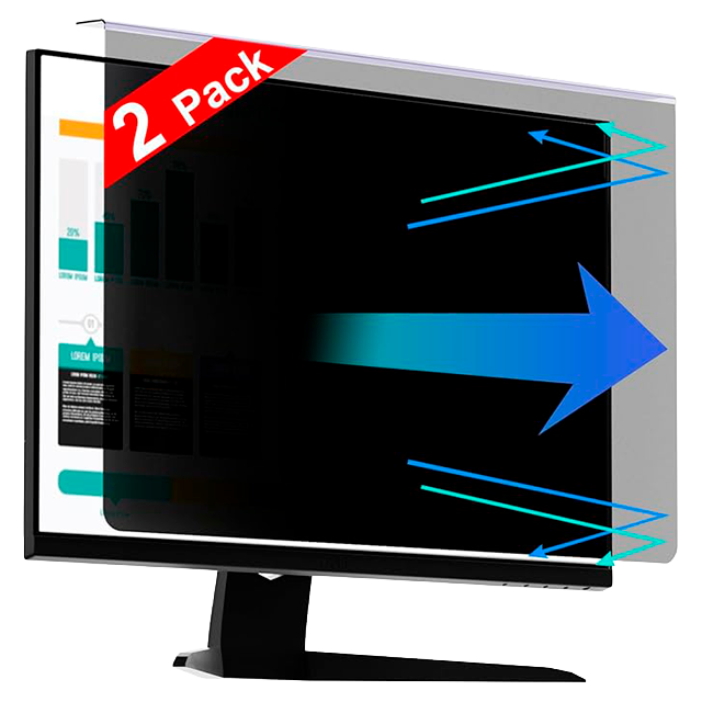 Filtro de Privacidad RedANGEL para Monitor 22", paquete de 2, antirreflejo, protección visual – X004QQBHWF