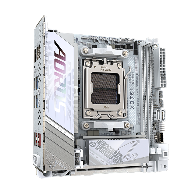 Tarjeta Madre Gigabyte X870I AORUS Pro Ice, AM5, DDR5, PCIe 5.0, 2× M.2, Mini-ITX – X870I AORUS Pro Ice